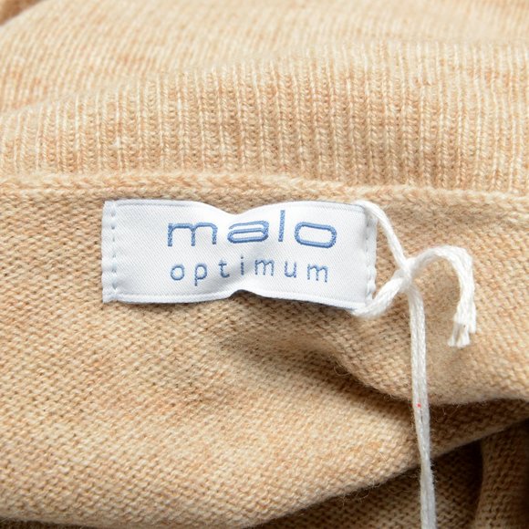 Malo Optimum Men's Beige Wool Cashmere Turtleneck Pullover Sweater - Picture 6 of 6